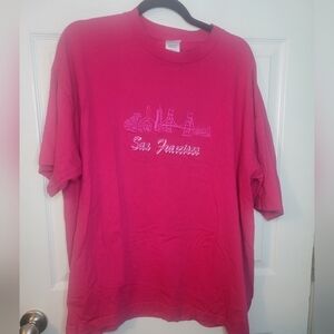 Woman's 2xl T Shirt Pink Embroidered San Francisco